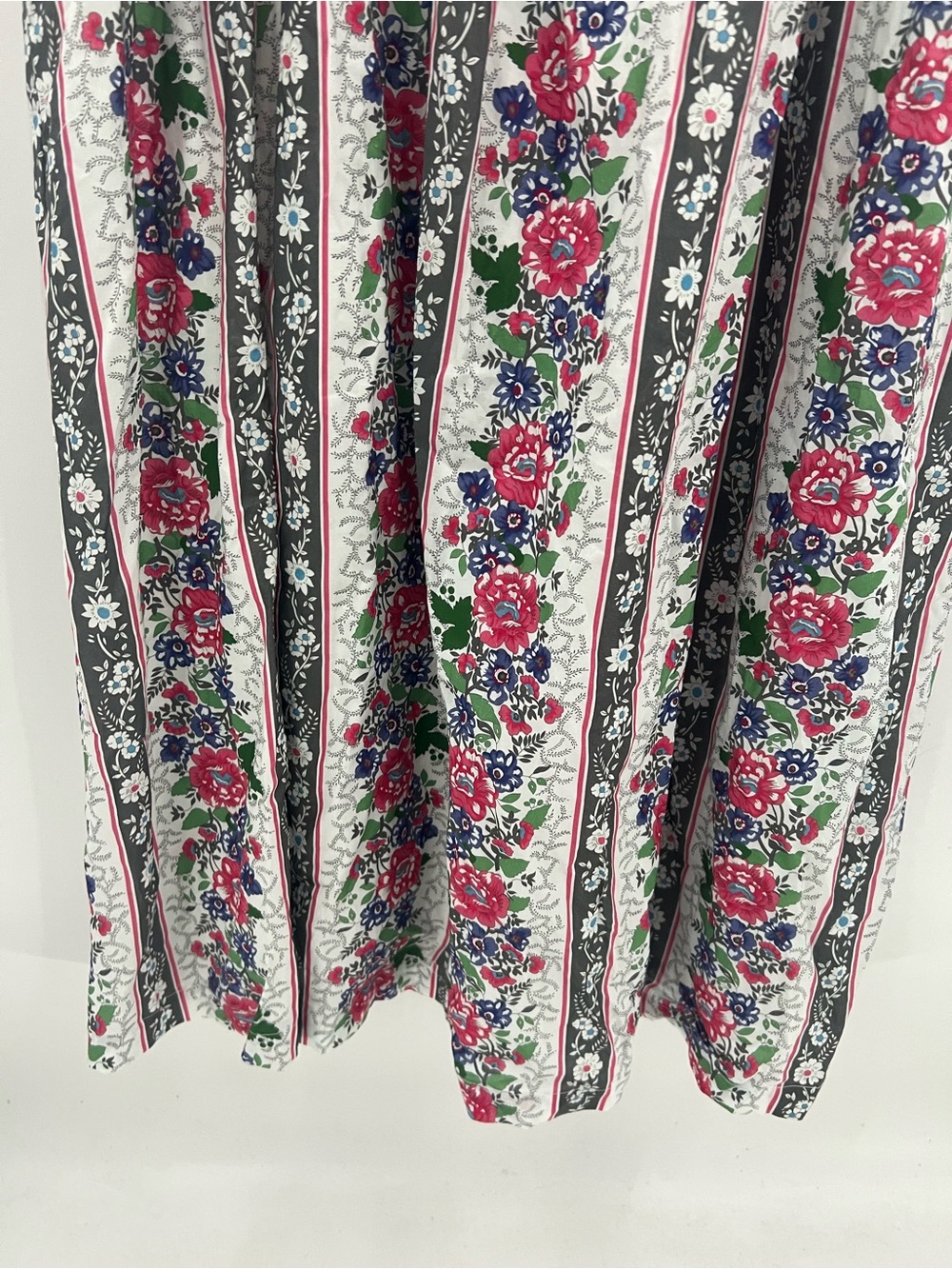 Modcloth White Maxi Dress with Pink & Green Floral Stripes - Picture 7 of 16
